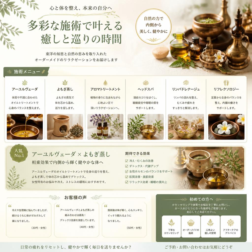 施術メニューの紹介