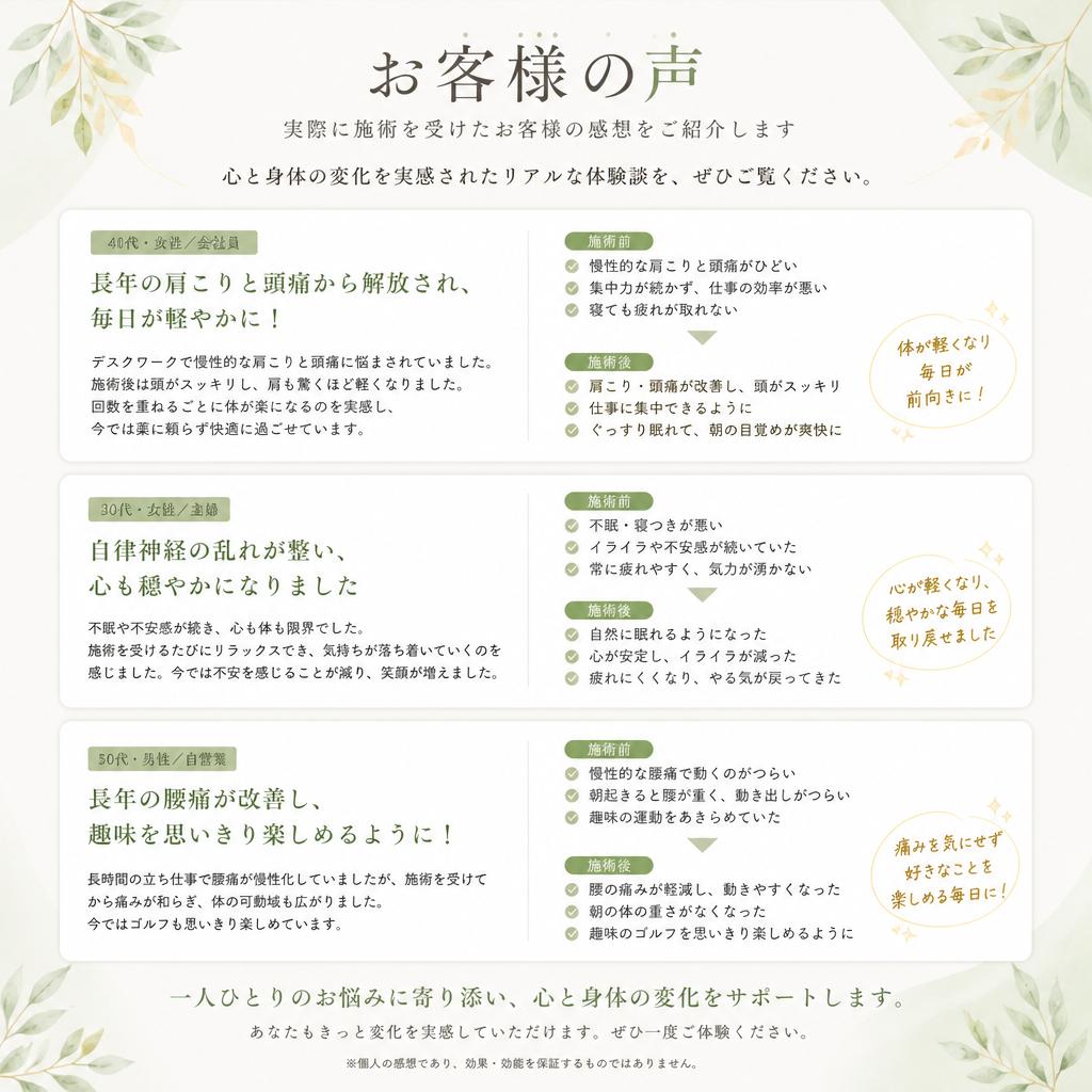 顧客の声