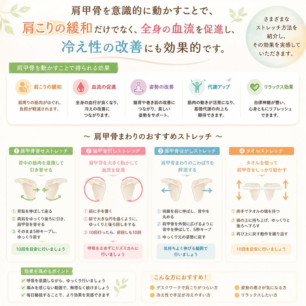 肩甲骨ストレッチの効果