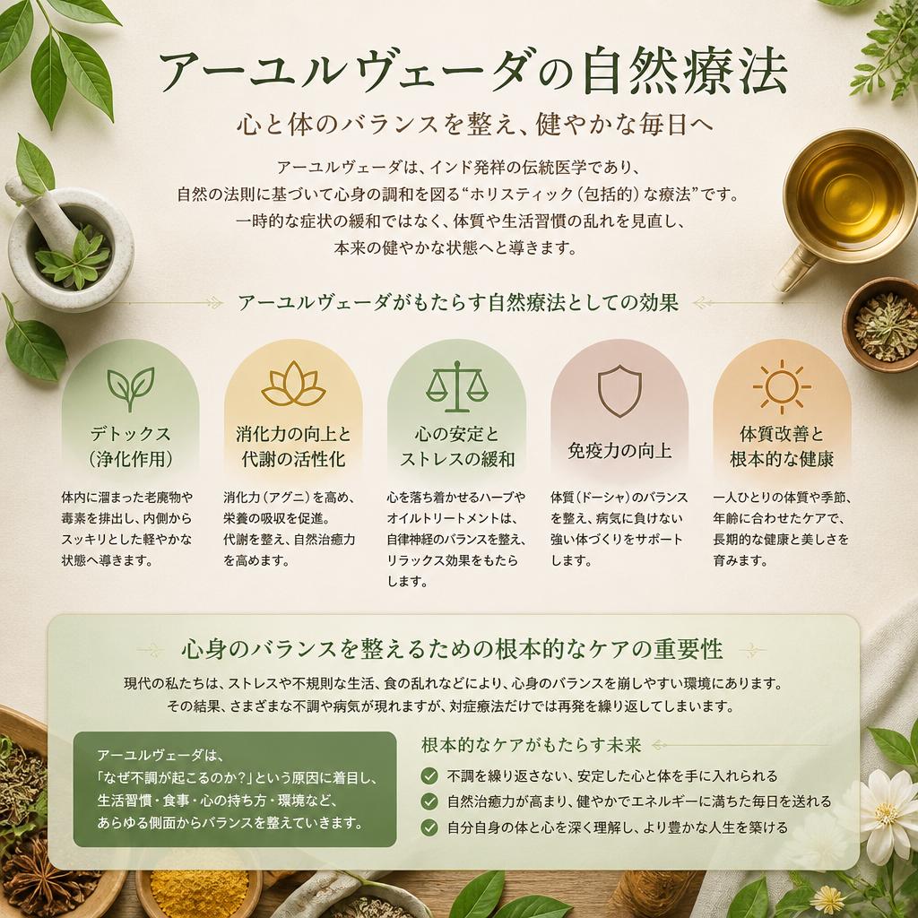 自然療法としてのアーユルヴェーダの効果
