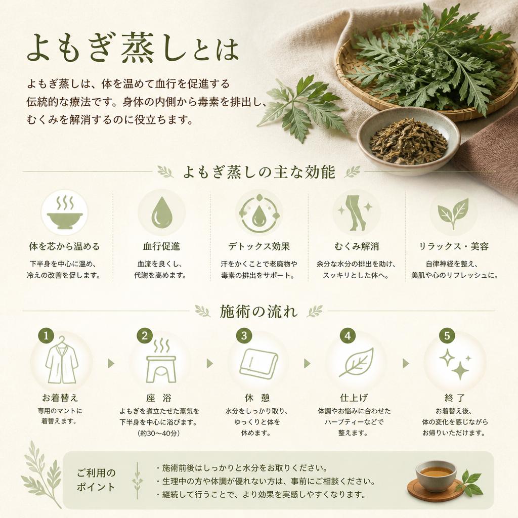 よもぎ蒸しの効果
