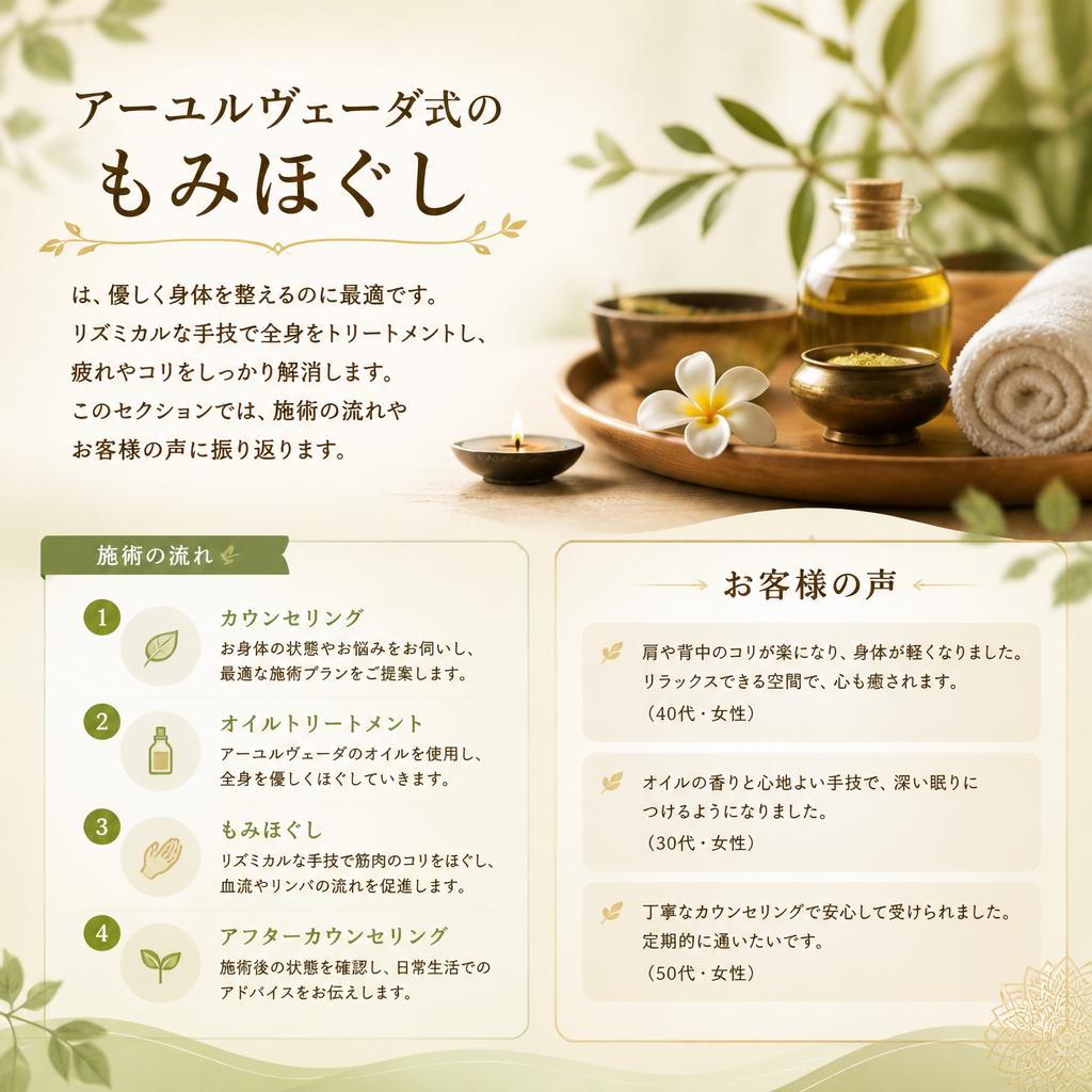 もみほぐしで身体をリフレッシュ