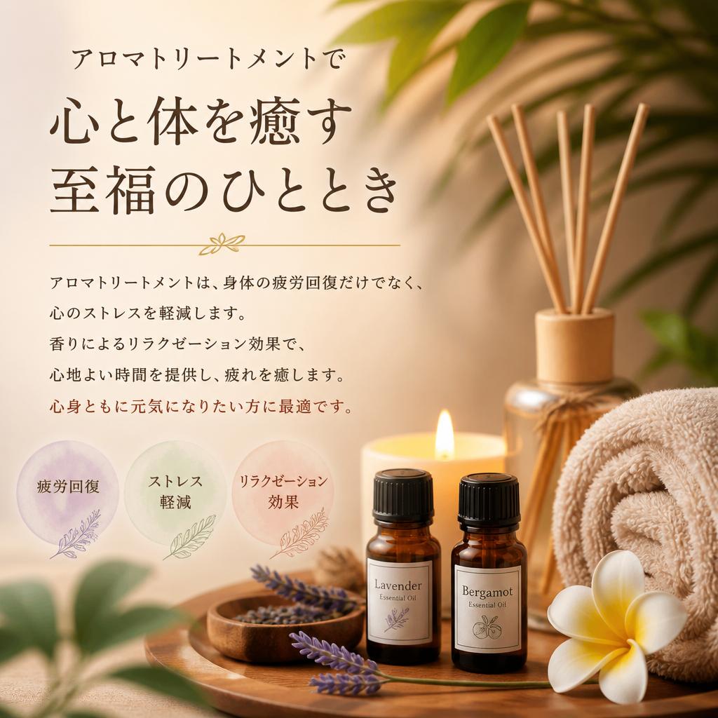 アロマトリートメントで心も体もリフレッシュ